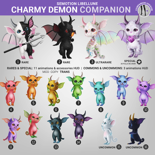SEmotion Libellune Charmy Demon Companion COMMON 10
