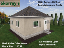 17 LI Mesh Kádár Cube House! 1960's 70's Hungarian Home! Opening Windows, Foundation HUD, Edit to color the faces!