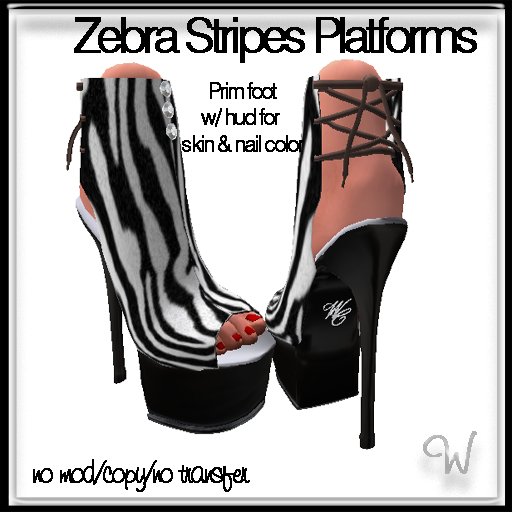 ~WC~ Zebra Stripes Platforms