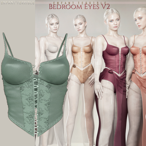 .ET. Bedroom Eyes V2 Top (add me!) Sage
