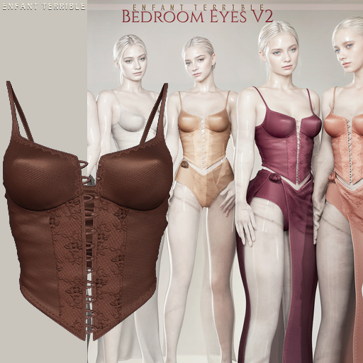 .ET. Bedroom Eyes V2 Top (add me!) Chocolate