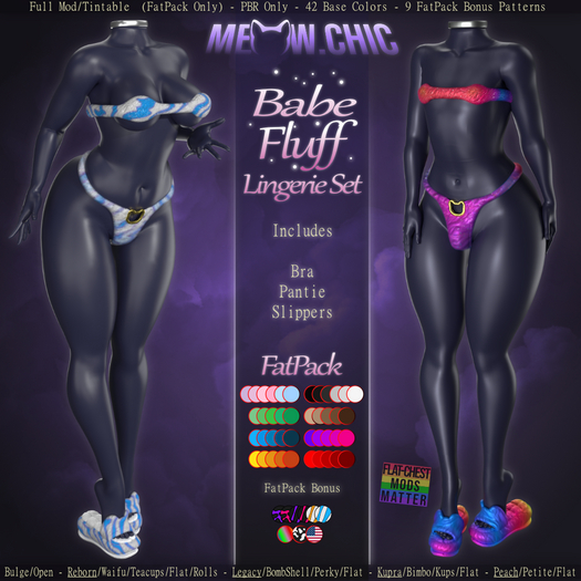 //Meow.CHIC// Babe Fluff - Lingerie Set FATPACK