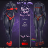 //Meow.CHIC// Babe Fluff - Lingerie Set REDS - SINGLE PACK