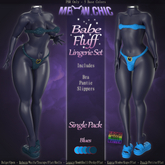 //Meow.CHIC// Babe Fluff - Lingerie Set - BLUES - SINGLE PACK