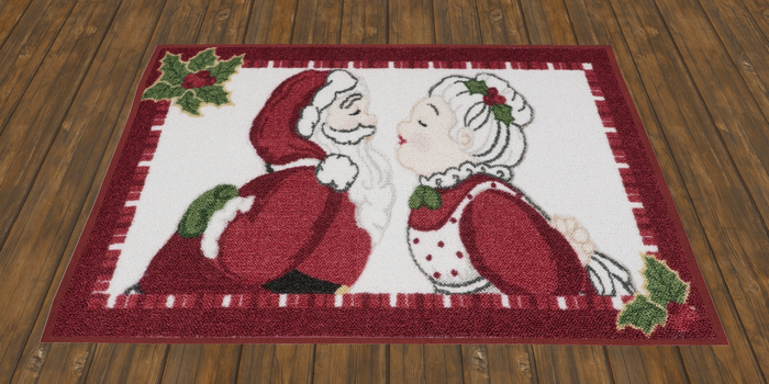 Mr. & Mrs. Claus Christmas Rug