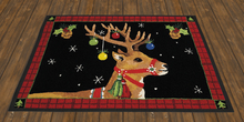 Reindeer Decorated Christmas Rug