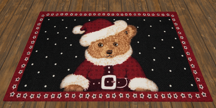 Santa Bear Christmas Rug