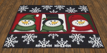 Three Snowmen Christmas Rug