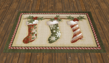 Three Stockings Christmas Rug