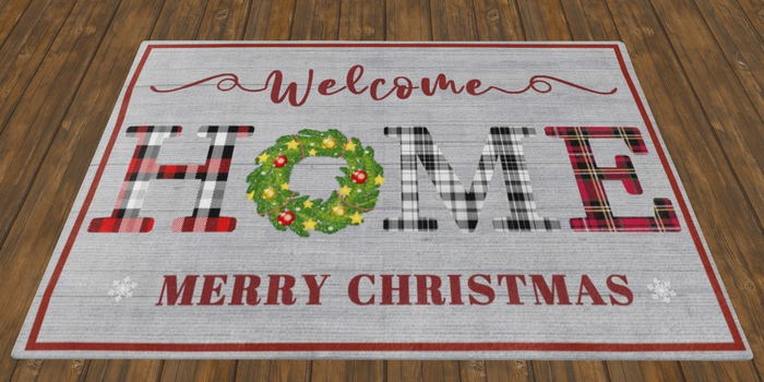 Welcome Home Christmas Rug