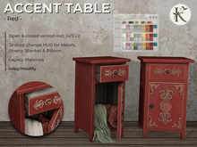 KOPFKINO - Accent Table - Red