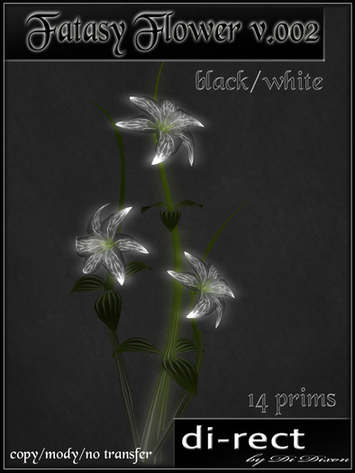 Flower Fanytasy v.002 (back/white)