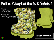 >Psy WorX< Dinkie Pumpkin Boots & Solids 4