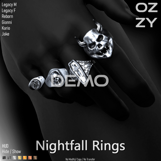 OZZY DEMO - Nightfall Rings - FATPACK