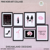 DD Pink Noir Art Collage