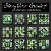 *Wallflowers* Glossy Tiles - Greenleaf