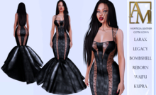 .: AlmaMiranda :. Leather Morticia Goth Gown
