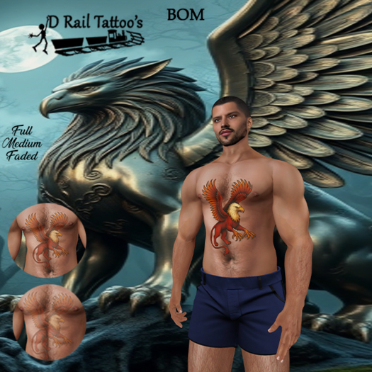 Griffin Chest Tattoo – BOM Layers Included