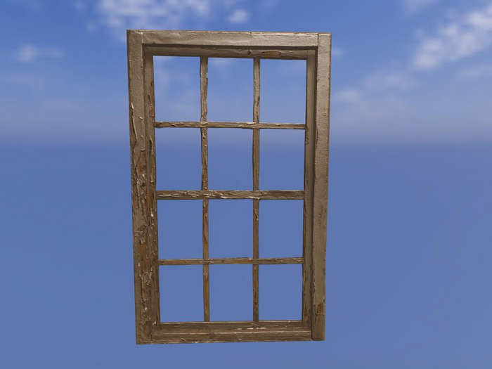 Old wooden window  - MESH - FULL PERM