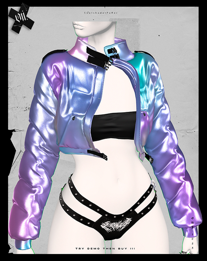 -Oui- Soulshade Puffer  HOLOGRAPHIC