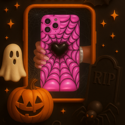 "Pink Spider" Halloween Phone