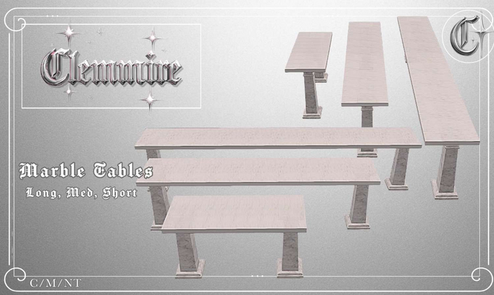 Clemmire - Marble Tables 