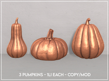 Copper Pumpkin Set