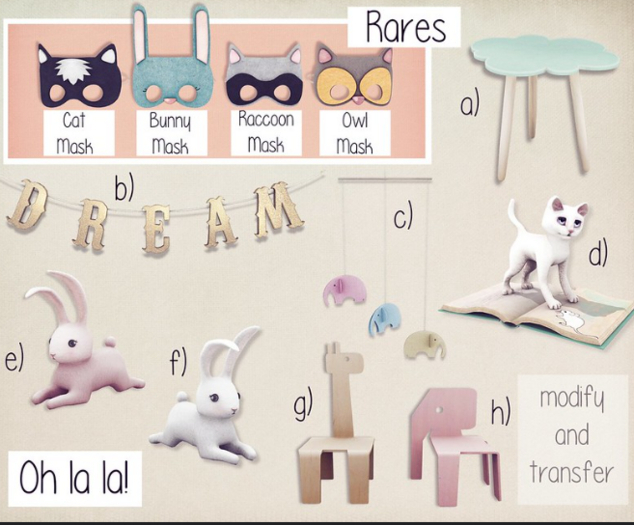 OH LA LA  - Bunny Chair white