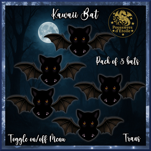 Poussieres d'Etoile Kawaii Bats