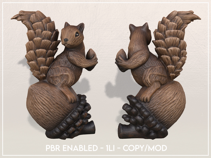 Carved Wood Squirrel