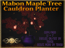 )O( GC: Mabon Maple Tree Cauldron Planter 