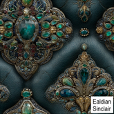 Quilted Leather With Jewels Seamless Texture