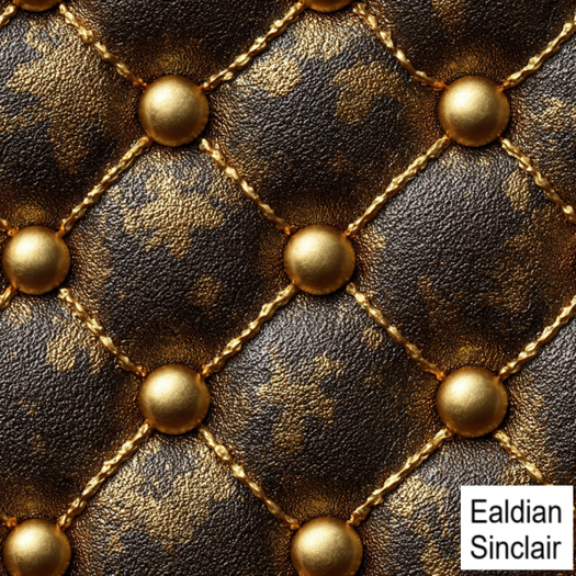 Quilted and Gilded Leather Seamless Texture