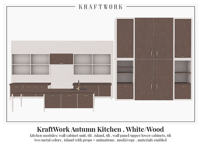 KraftWork Autumn Kitchen White/Wood (Add Me)