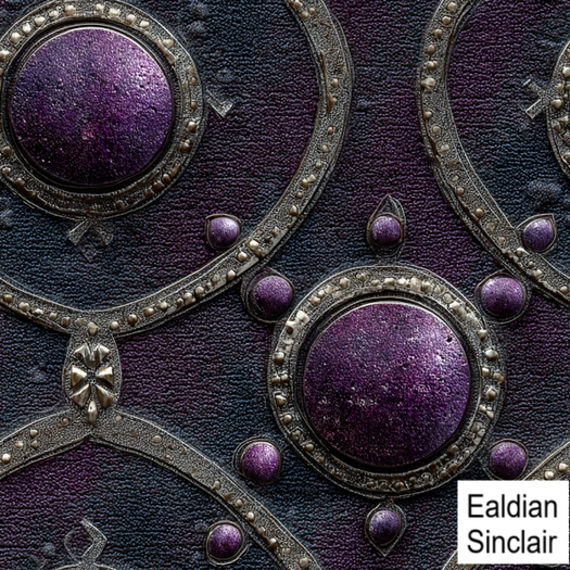 Violet Leather With Silver Metal Seamless Texture