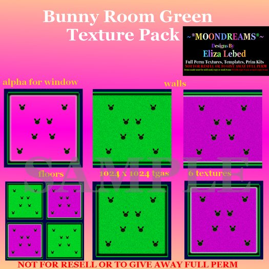Bunny Room Green Texture Pack