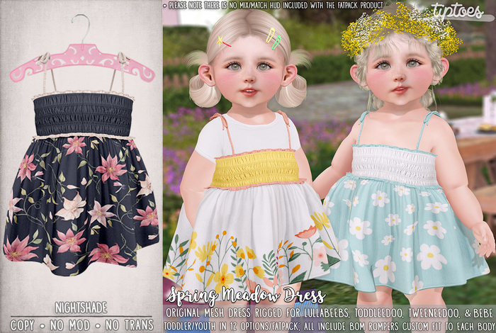 . tiptoes - Spring Meadow Dress - Nightshade