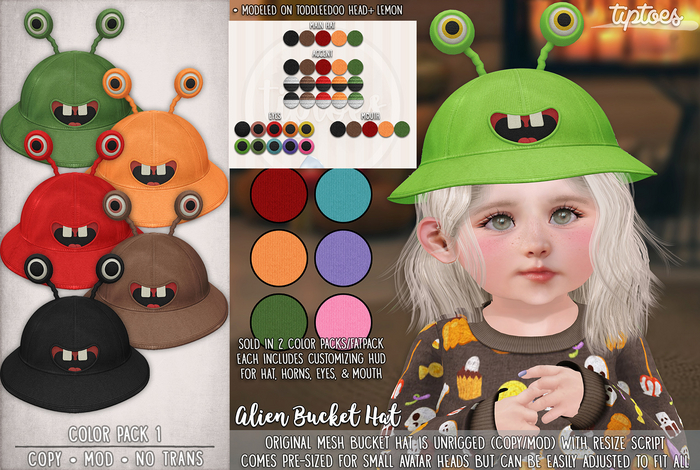 . tiptoes - Alien Bucket Hat - Pack 1