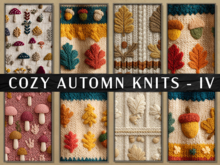 COZY AUTOMN KNITS - IV - 8 textures - Seamless