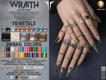 **RE** Wraith Rings & Nails - Unisex - PBR - Maitreya, Gen X, Meshbody, Inithium, eBODY, NHUMANA, Gianni, Jake, Kario