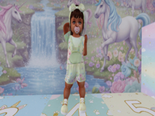 {CC} Twin Rose Garden Overalls (LB)