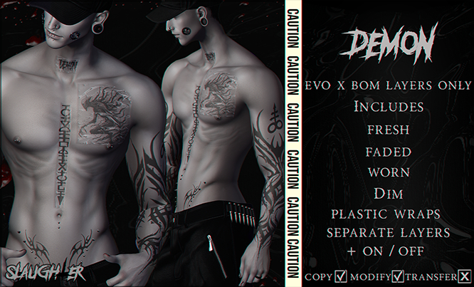 Slaughter - Demon Tattoo + Bom Plastic