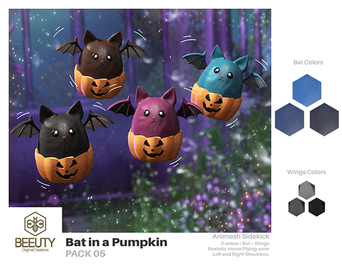 Beeuty - Bat In a Pumpkin Animesh PACK 05