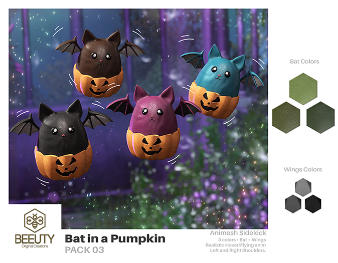 Beeuty - Bat In a Pumpkin Animesh PACK 03