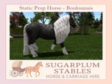 *Sugarplum Stables* Static Prop Horse - Boulonnais