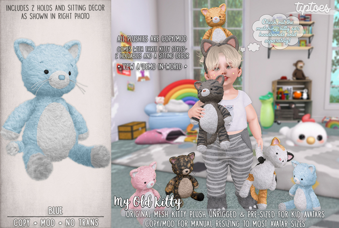 . tiptoes - My Old Kitty - Blue