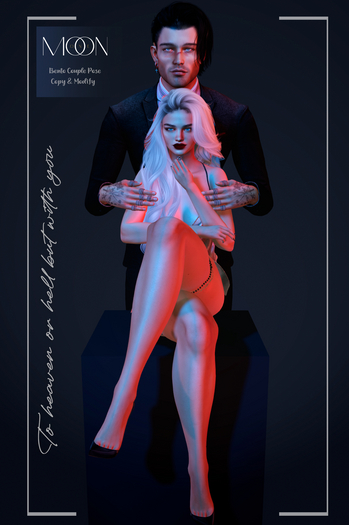 .::One Moon::. To heaven or hell but with you couple  pose