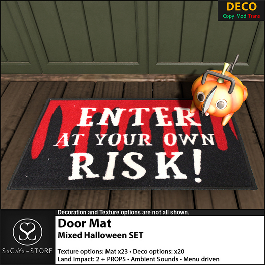 SaCaYa - Door Mat - Mixed Halloween SET
