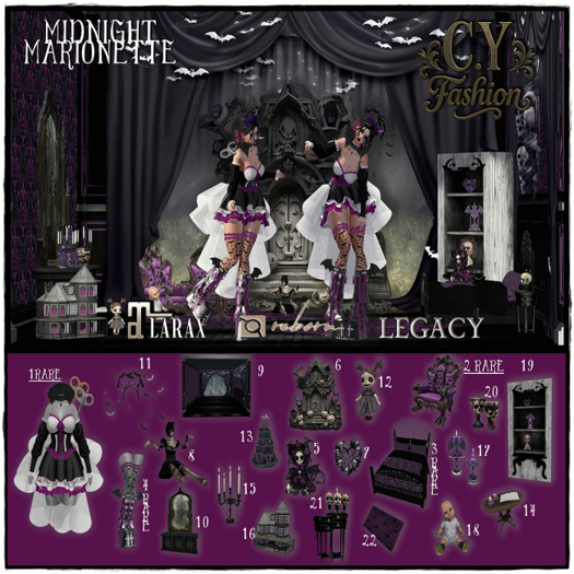 02-[C.YFashion]*MIDNIGHT MARIONETTE*SOFA' - RARE