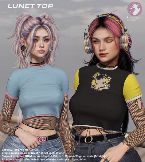 Cattoza - Lunet Top / Blue